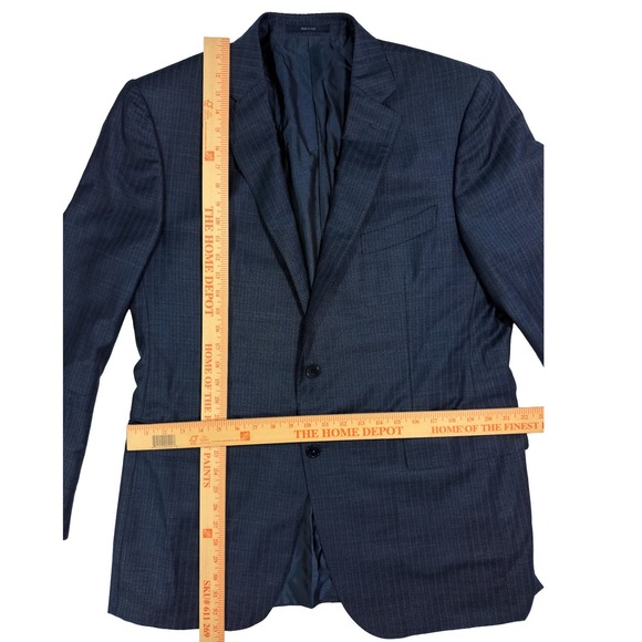 Ermenegildo Zegna Trofeo Tonal Stripe Blazer 100% Wool 100% Cupro | Men's US 46L - Picture 7 of 11